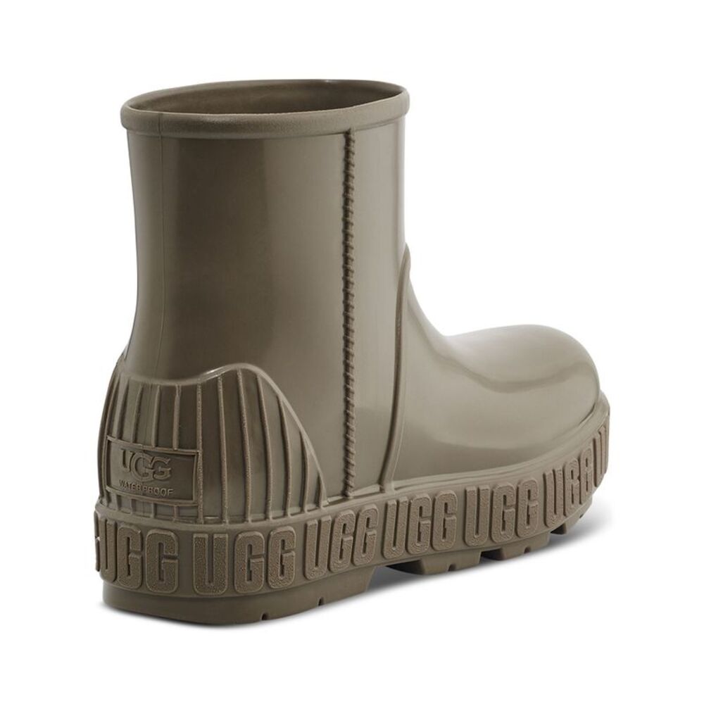 UGG Womens Green Treaded Waterproof Drizlita Round Toe Platform Rain Boots 5 - Picture 2 of 4